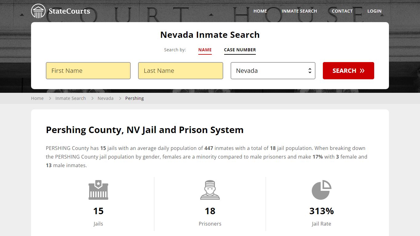 Pershing County, NV Inmate Search - StateCourts